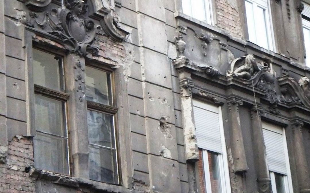 THE BULLET RIDDLED WALLS OF BUDAPEST